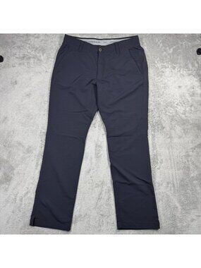 UNDER ARMOUR Golf Pants Mens Active Performance Stretch Black Travel Slacks 36"